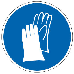 Icône bleu pictogramme protection main à télécharger gratuitement